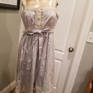Gray and yellow vintage style dress